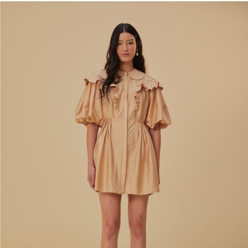Farm Rio Ruffle Puff-Sleeve Mini Dress - Picture 3 of 12